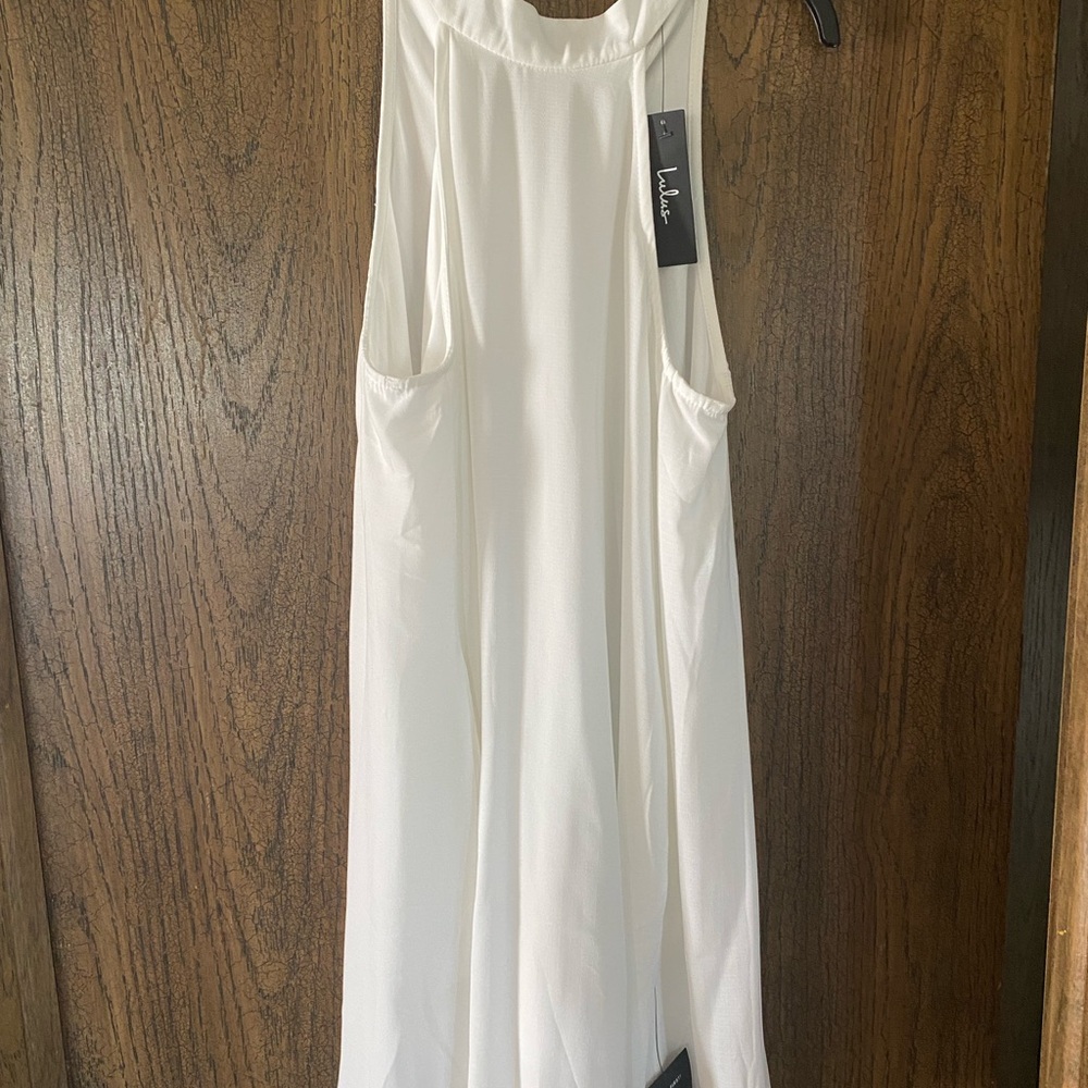 LuLu's White Halter Dress- NWT